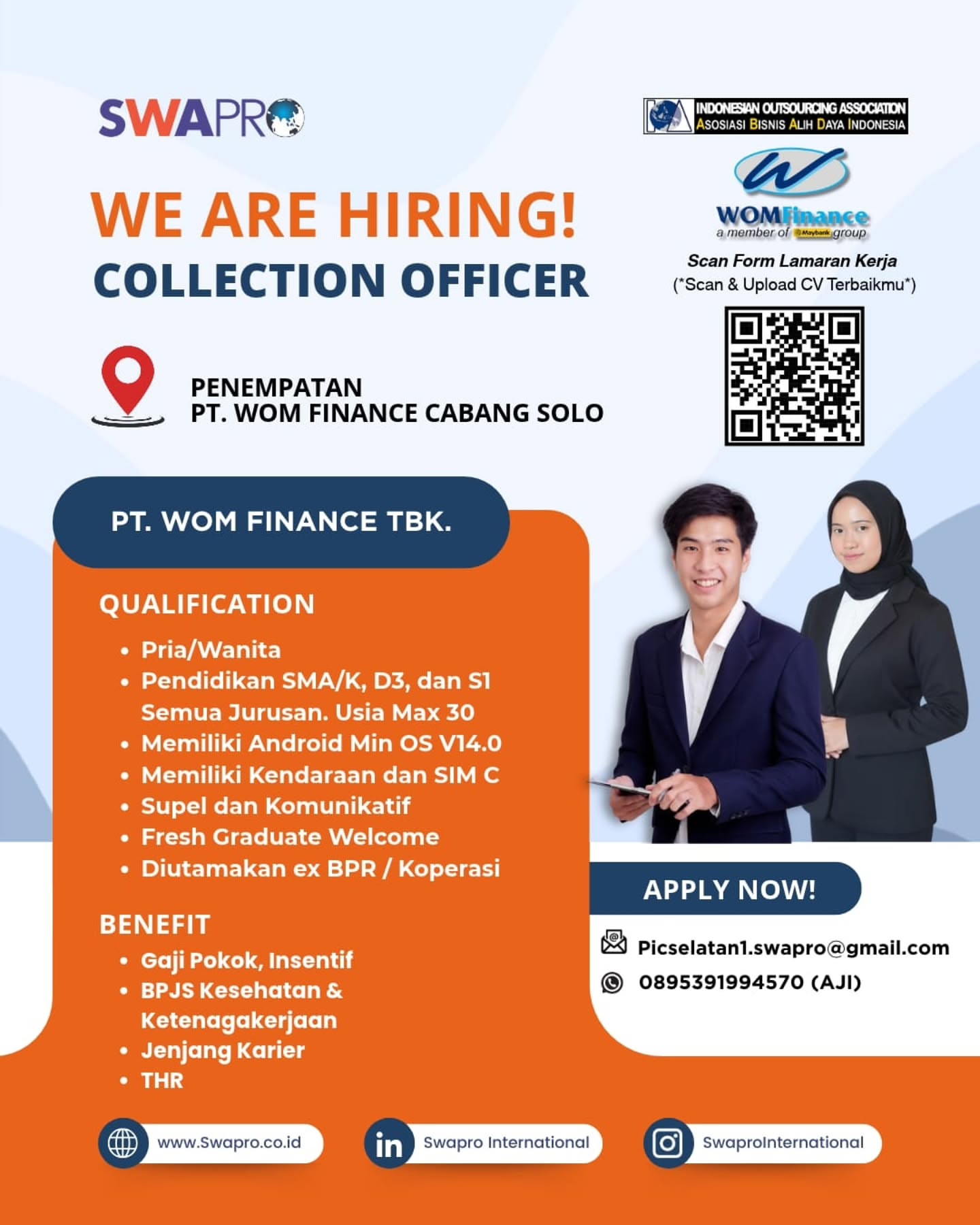 Poster Lowongan Kerja PT Swapro Internasional Slide 1
