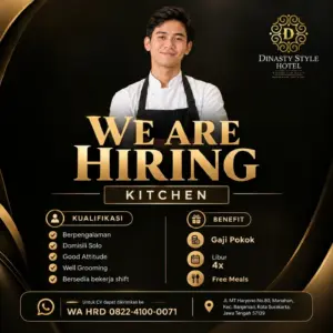 Lowongan Kerja Kitchen di Dinasty Style Hotel Solo (Solo)