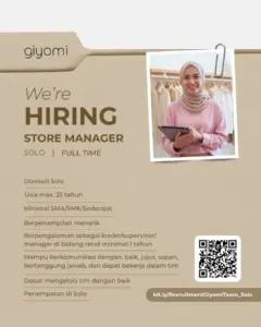 Lowongan Kerja di Giyomi (Store Manager & Shop Keeper) – Solo