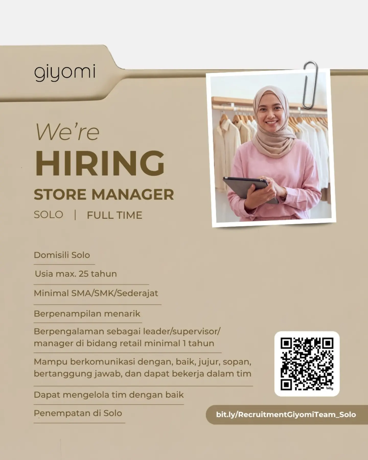 Poster Lowongan Kerja Giyomi Slide 1