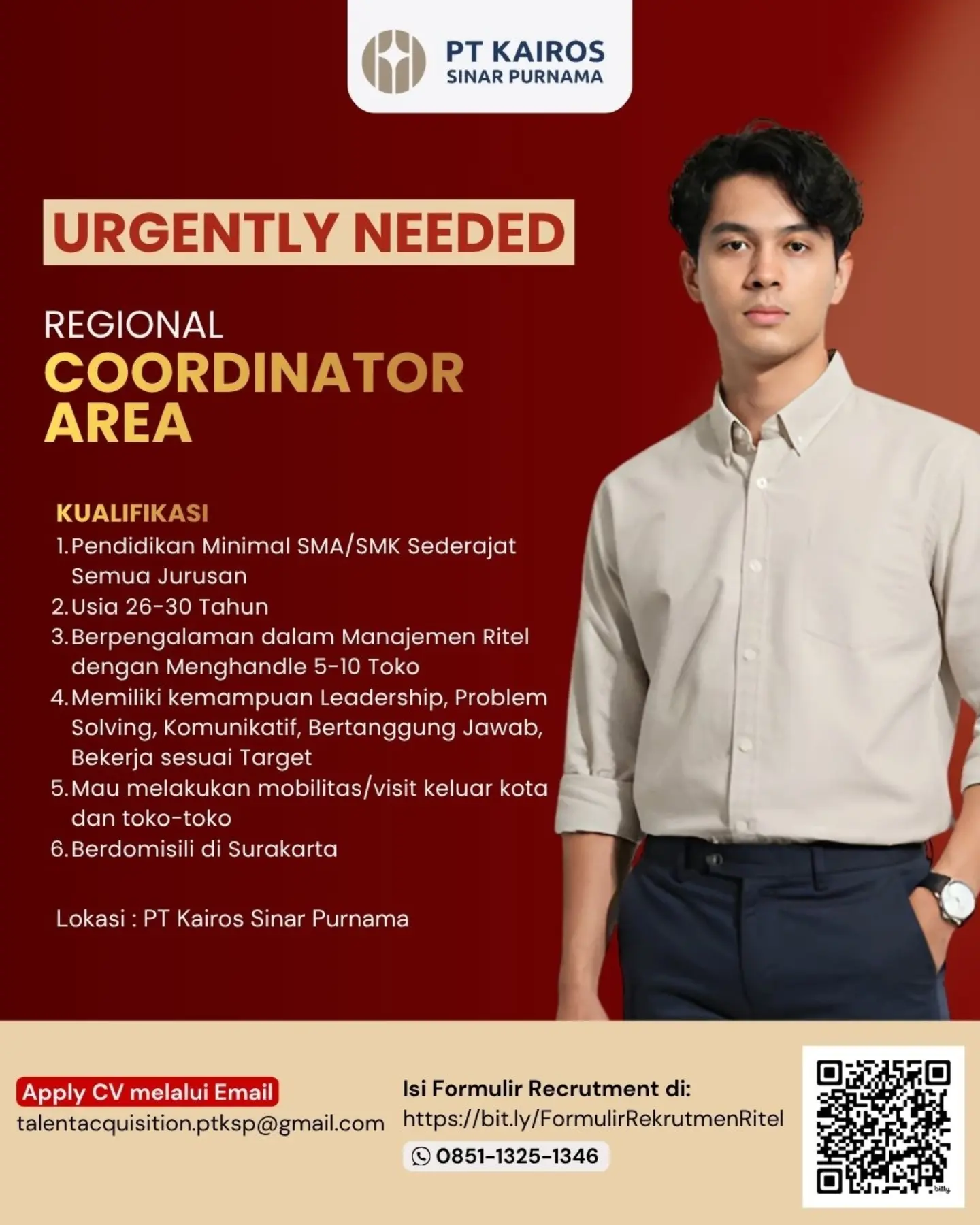 Poster Lowongan Kerja PT Kairos Sinar Purnama Slide 1