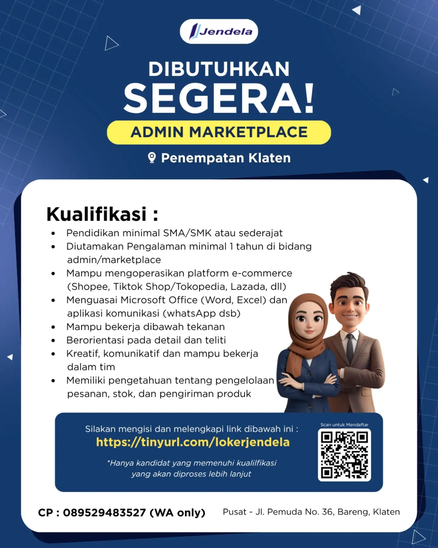 Poster Lowongan Kerja Jendela Slide 1