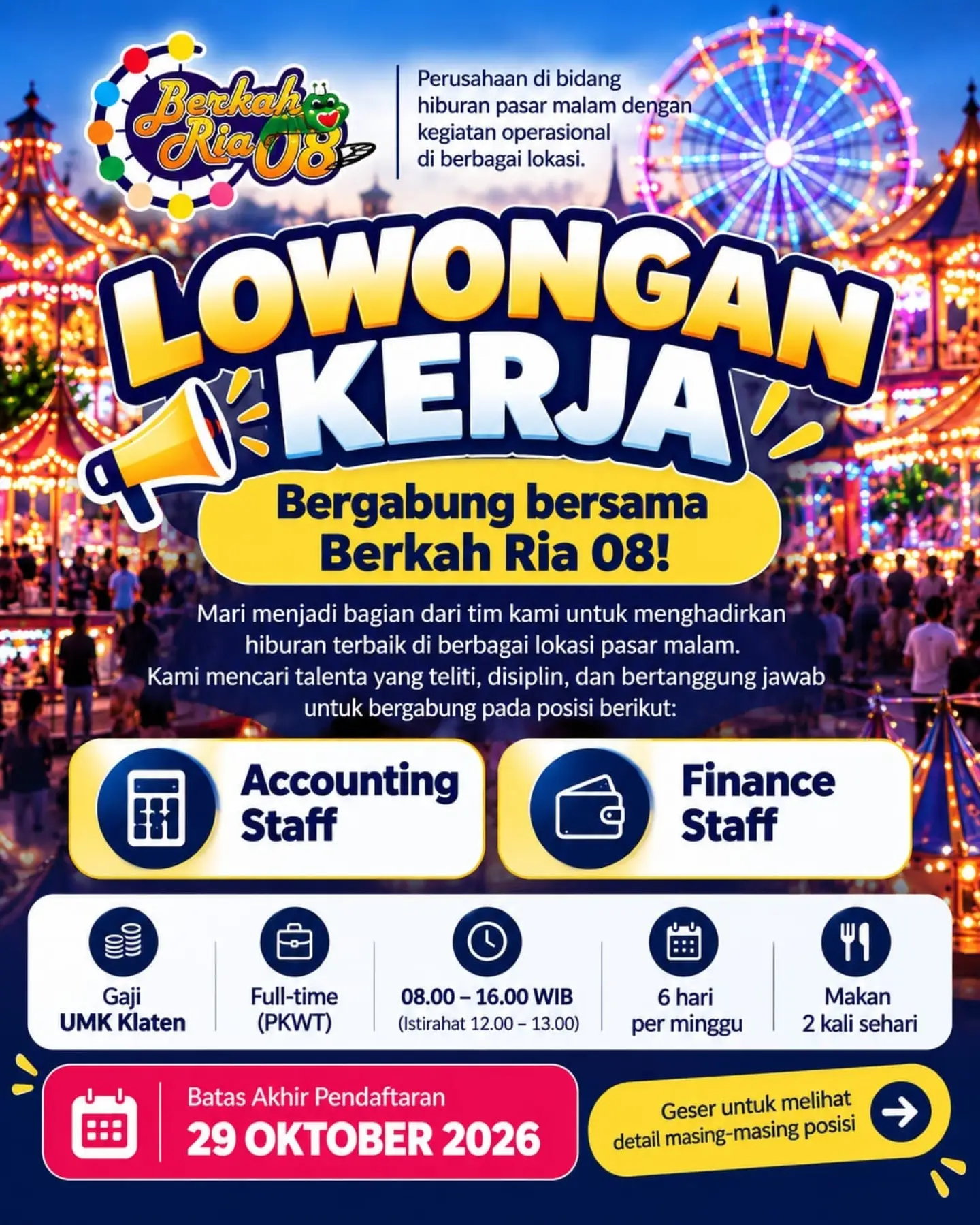 Poster Lowongan Kerja Berkah Ria 08