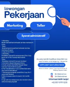 Lowongan Kerja di KPPS BMT Baiturrahman (Marketing & Teller) – Klaten