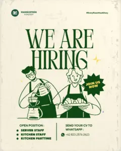 Lowongan Kerja di Mangosteen Roastery (Server Staff, Kitchen Staff, & Kitchen Parttime) – Klaten