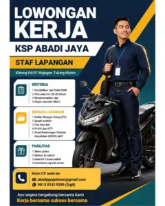 Lowongan Kerja Staf Lapangan di KSP Abadi Jaya (Klaten)