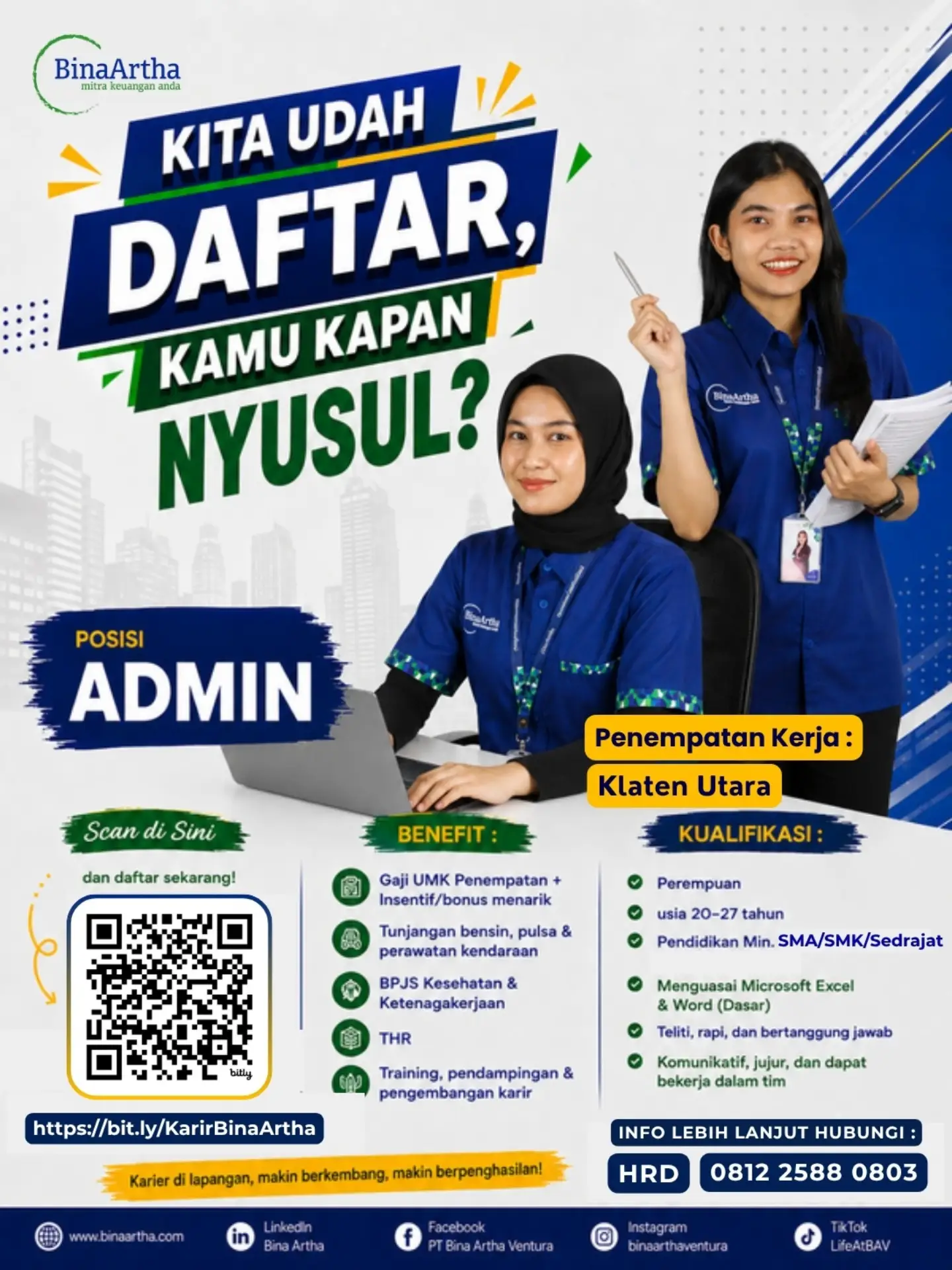 Poster Lowongan Kerja PT Bina Artha Ventura Slide 1