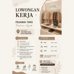 Lowongan Kerja Pegawai Toko Fashion Hijab di Hijab Modest & Elegant (The Park Mall Solo, Solo Paragon, Solo Square)