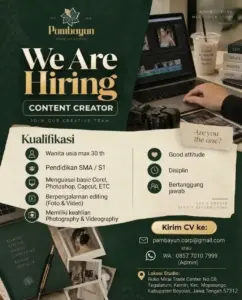 Lowongan Kerja Content Creator di Pambayun Make Up Studio (Mojosongo, Boyolali)