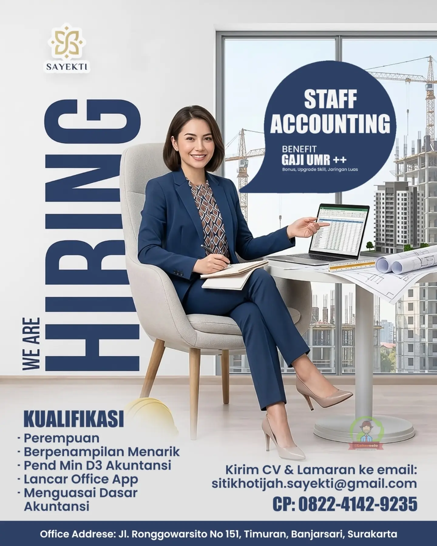 Poster Lowongan Kerja Staff Accounting - Sayekti