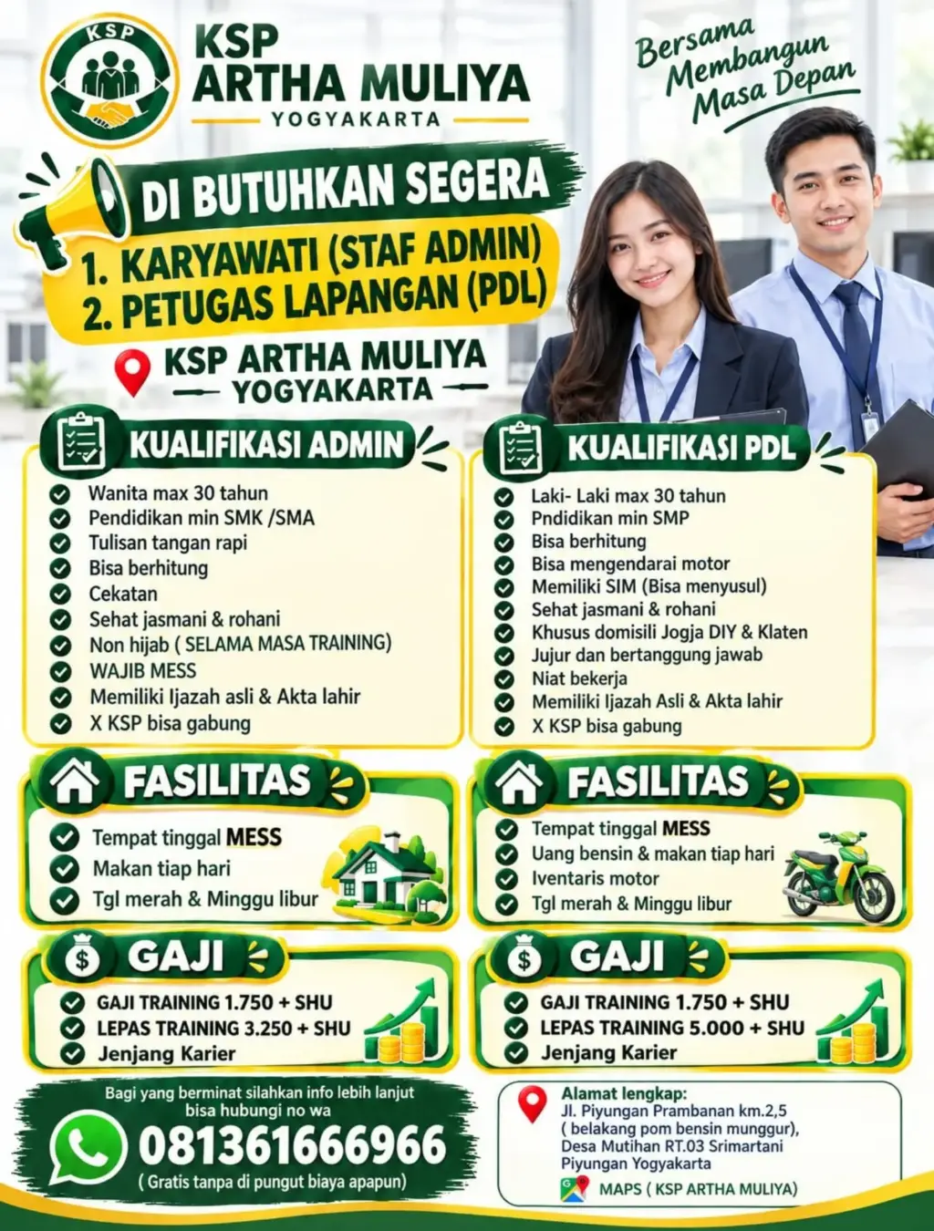 Poster Lowongan Kerja KSP ARTHA MULIYA YOGYAKARTA