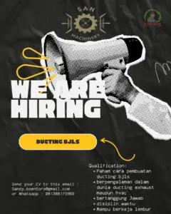 Lowongan Kerja Ducting BJLS di SAN MACHINERY (Solo)