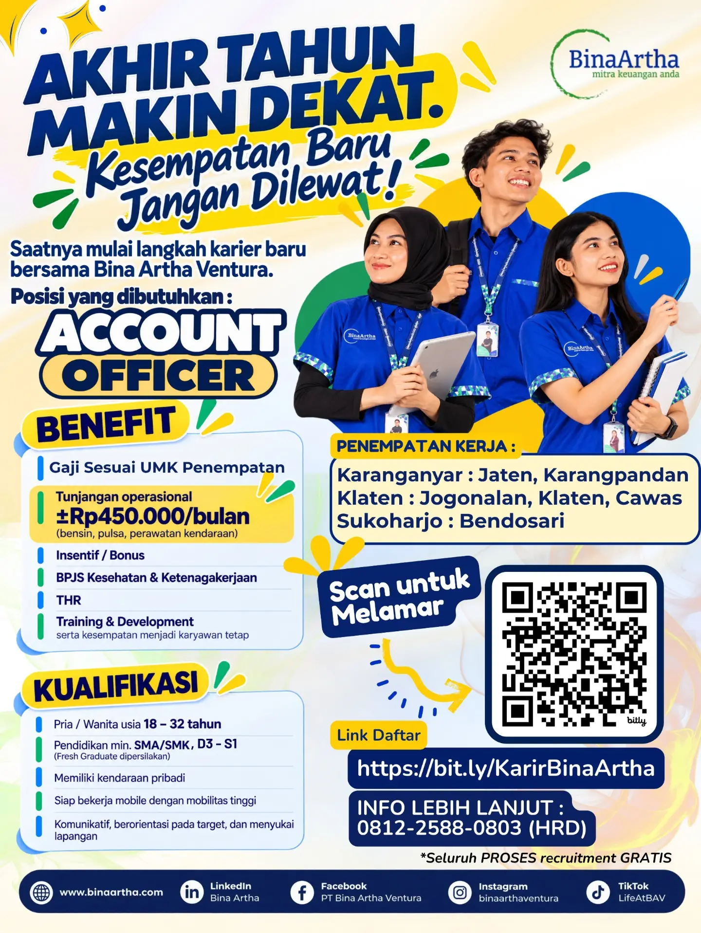 Poster Lowongan Kerja PT Bina Artha Ventura