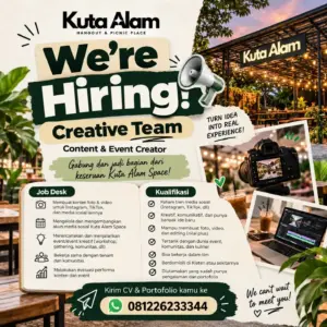 Lowongan Kerja Creative Team (Content & Event Creator) di Kuta Alam Space (Klaten)