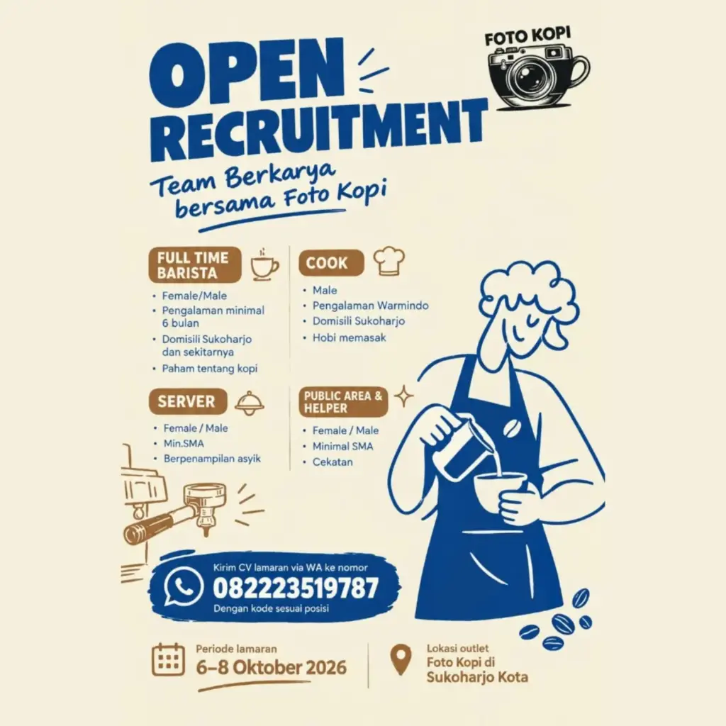 Poster Lowongan Kerja Foto Kopi