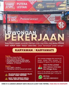 Lowongan Kerja Karyawan / Karyawati di Toko Putra Lestari (Solo)