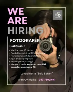 Lowongan Kerja FOTOGRAFER di HERO CREATIVE (Solo Safari)