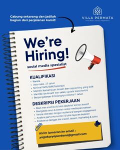 Lowongan Kerja Social Media Specialist di Villa Permata Group (Solo Raya)