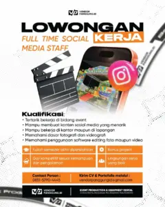 Lowongan Kerja Full Time Social Media Staff di VENDOR PANGGUNG.ID (Banyuanyar, Kec. Banjarsari, Kota Surakarta)