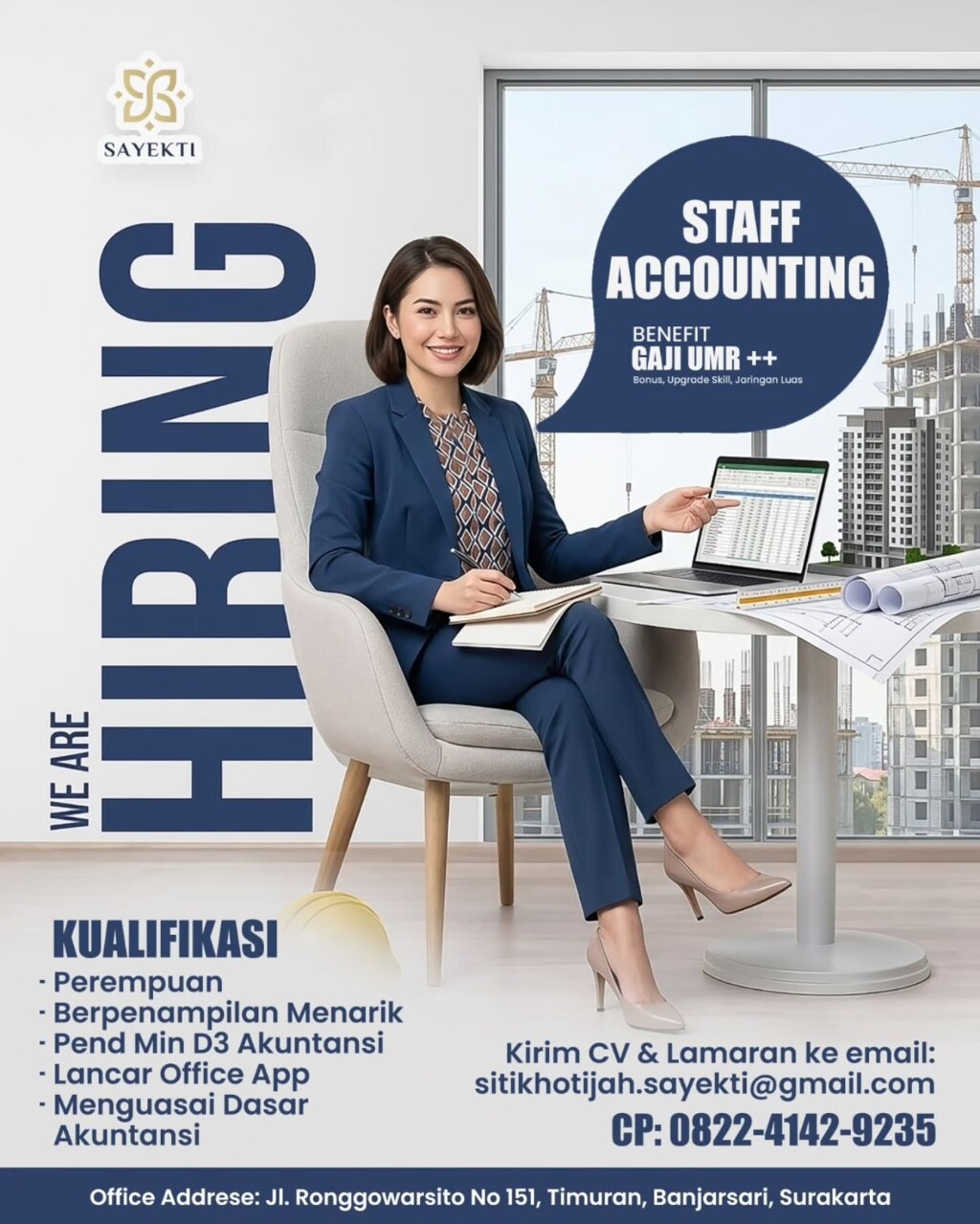 Poster Lowongan Kerja Staff Accounting - Sayekti