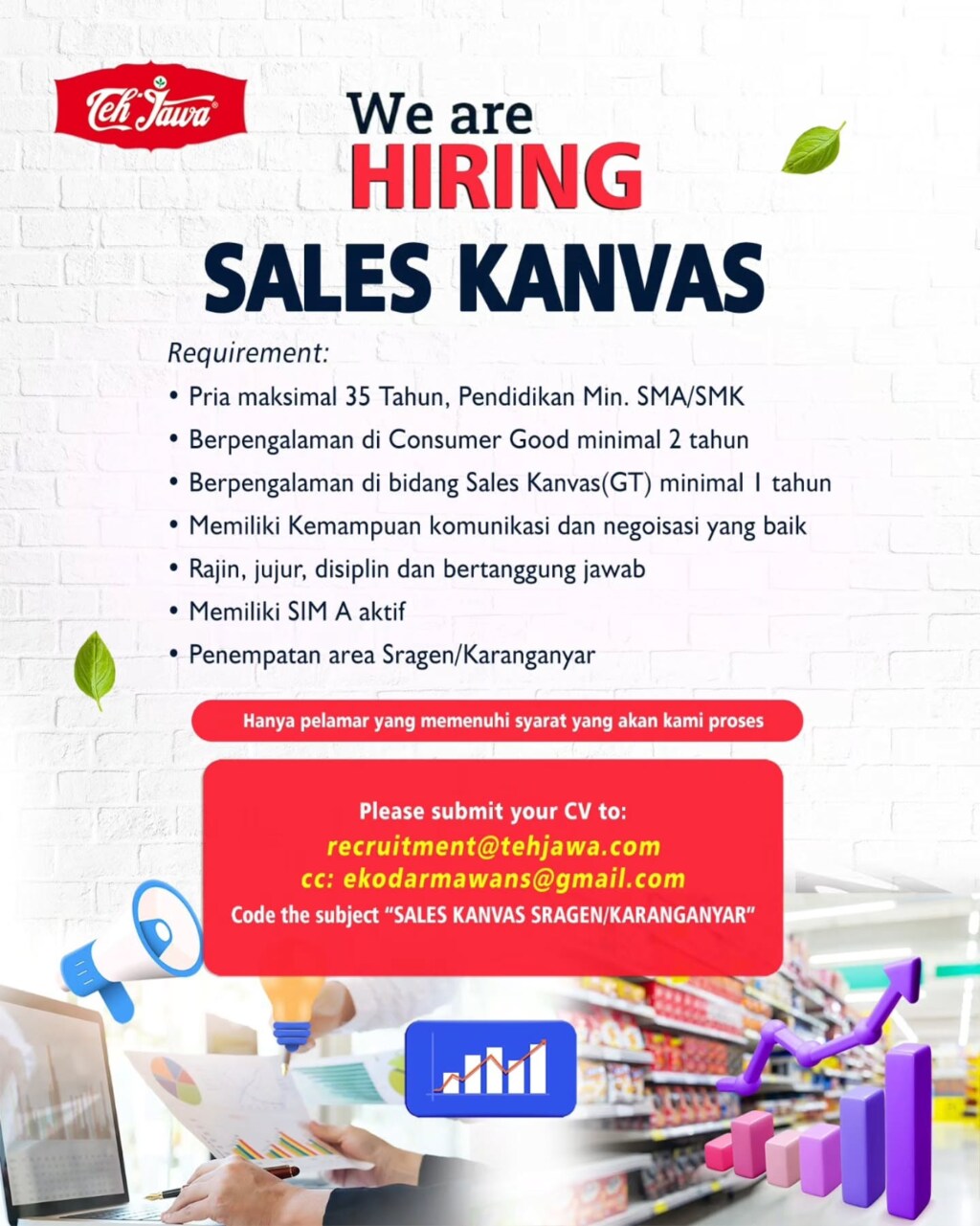 Poster Lowongan Kerja Teh Jawa