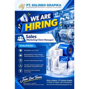 Lowongan Kerja Sales (Marketing/Client Manager) di PT Solindo Grapika (Jaten, Karanganyar)
