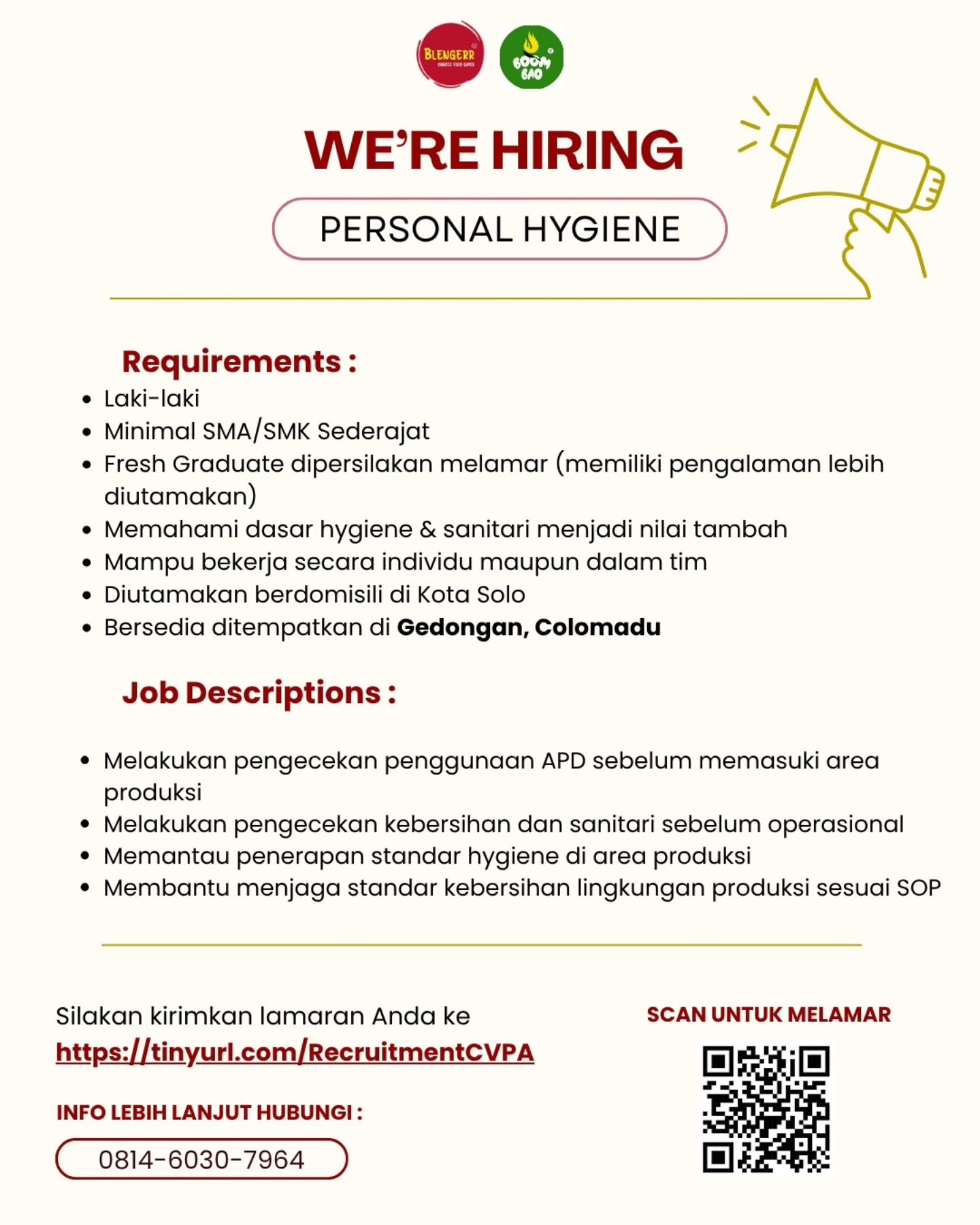 Poster Lowongan Kerja CV Pesta Abadi Slide 2