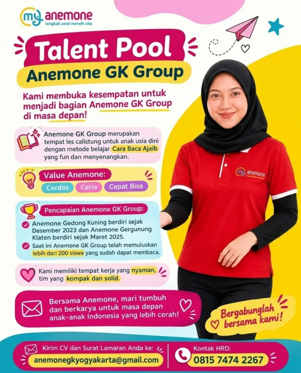 Poster Lowongan Kerja Anemone GK Group Slide 2