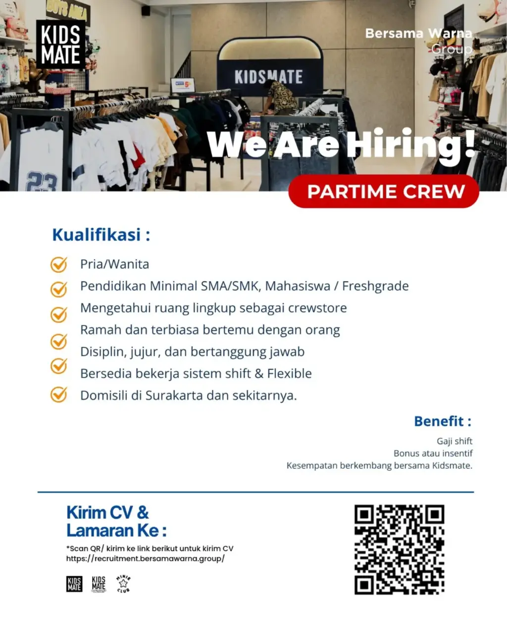 Poster Lowongan Kerja Kids Mate (Bersama Warna Group) Slide 2