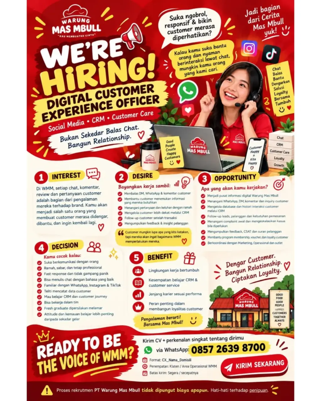 Poster Lowongan Kerja Warung Mas Mbull (PT Warung Mas Mbull) Slide 2