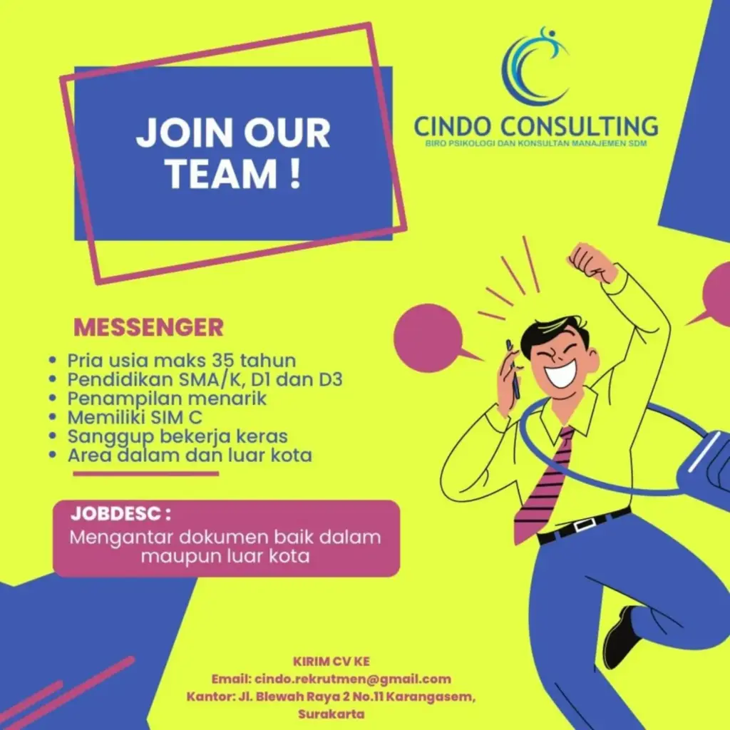 Poster Lowongan Kerja Cindo Consulting Slide 2