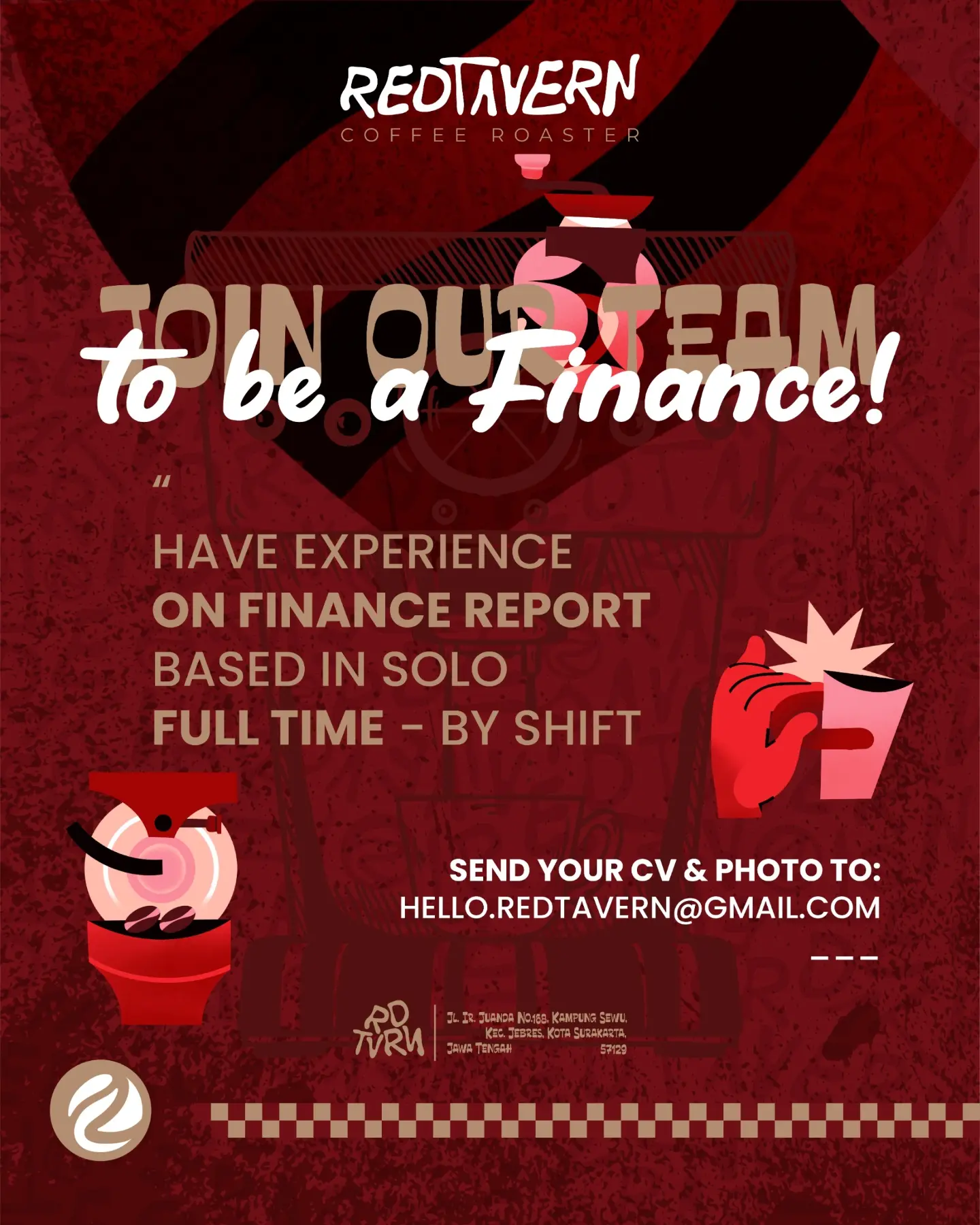 Poster Lowongan Kerja Red Tavern Coffee Roaster Slide 2