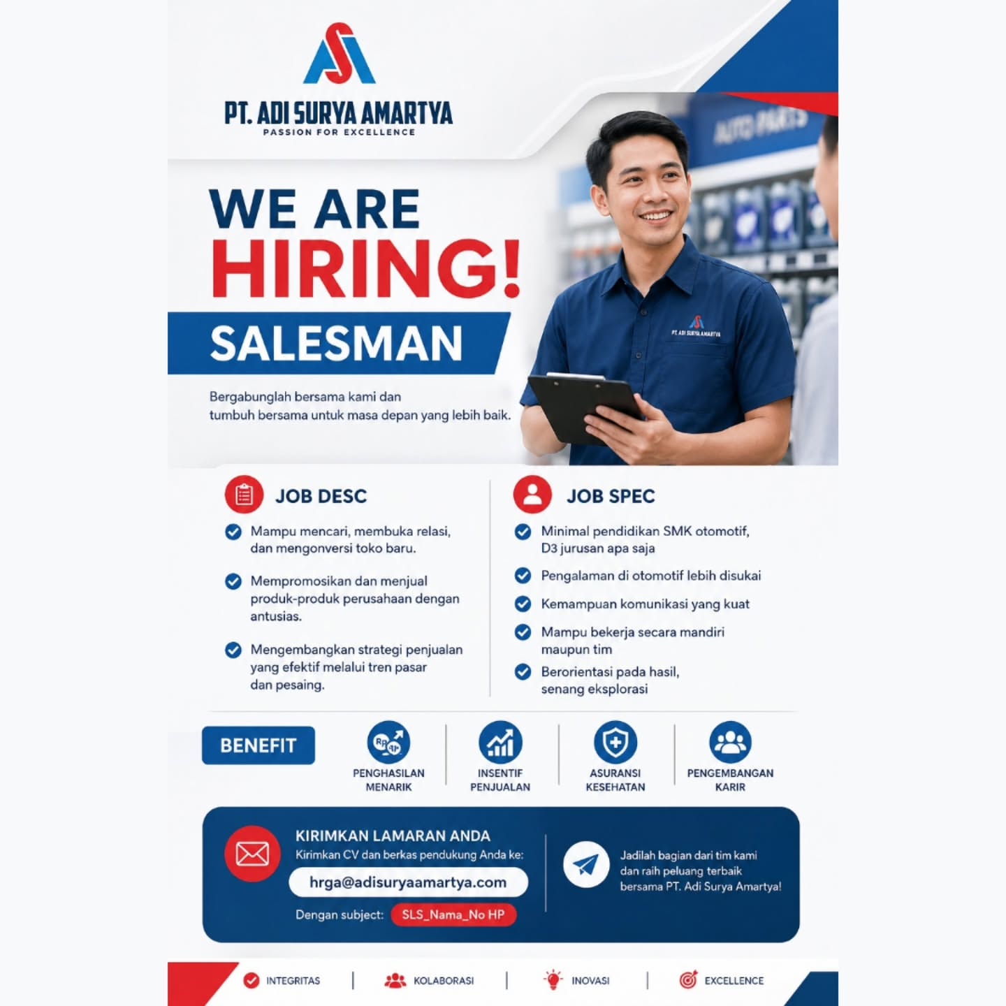 Poster Lowongan Kerja PT. Adi Surya Amartya Slide 2