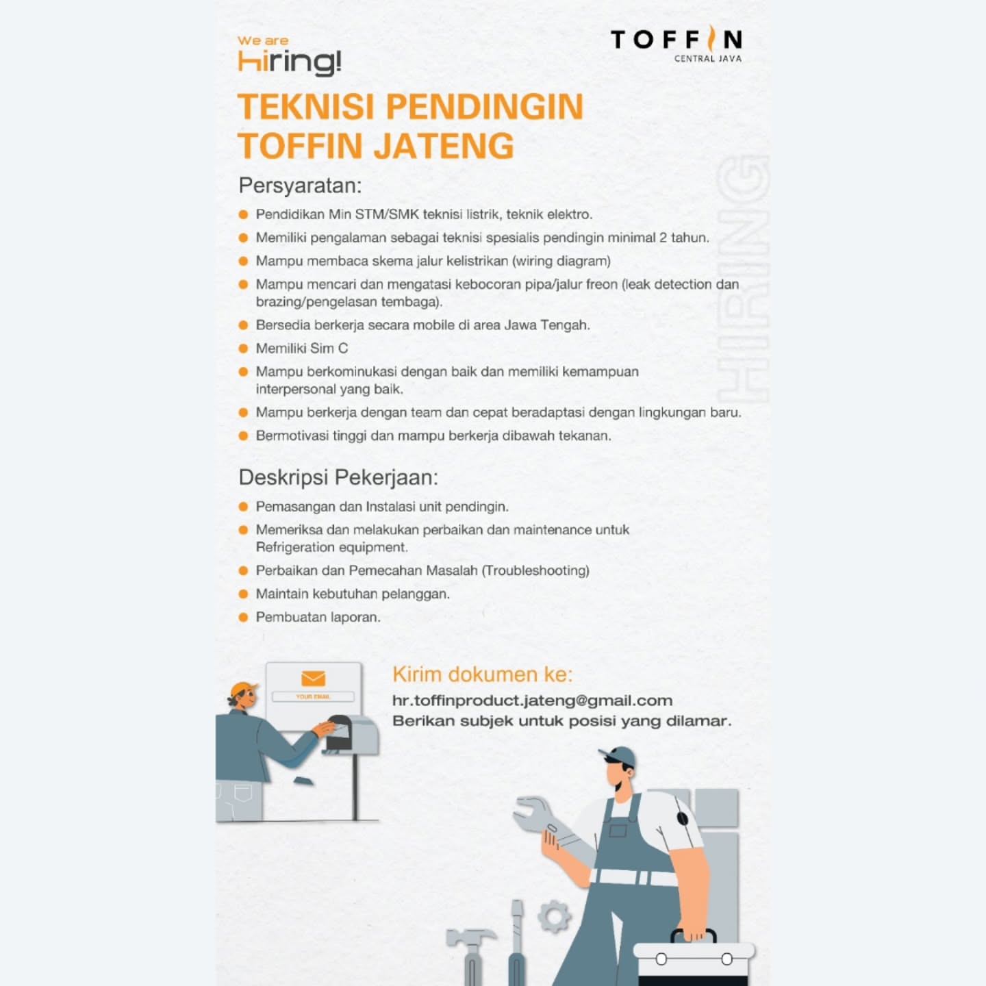 Poster Lowongan Kerja Toffin Central Java Slide 2