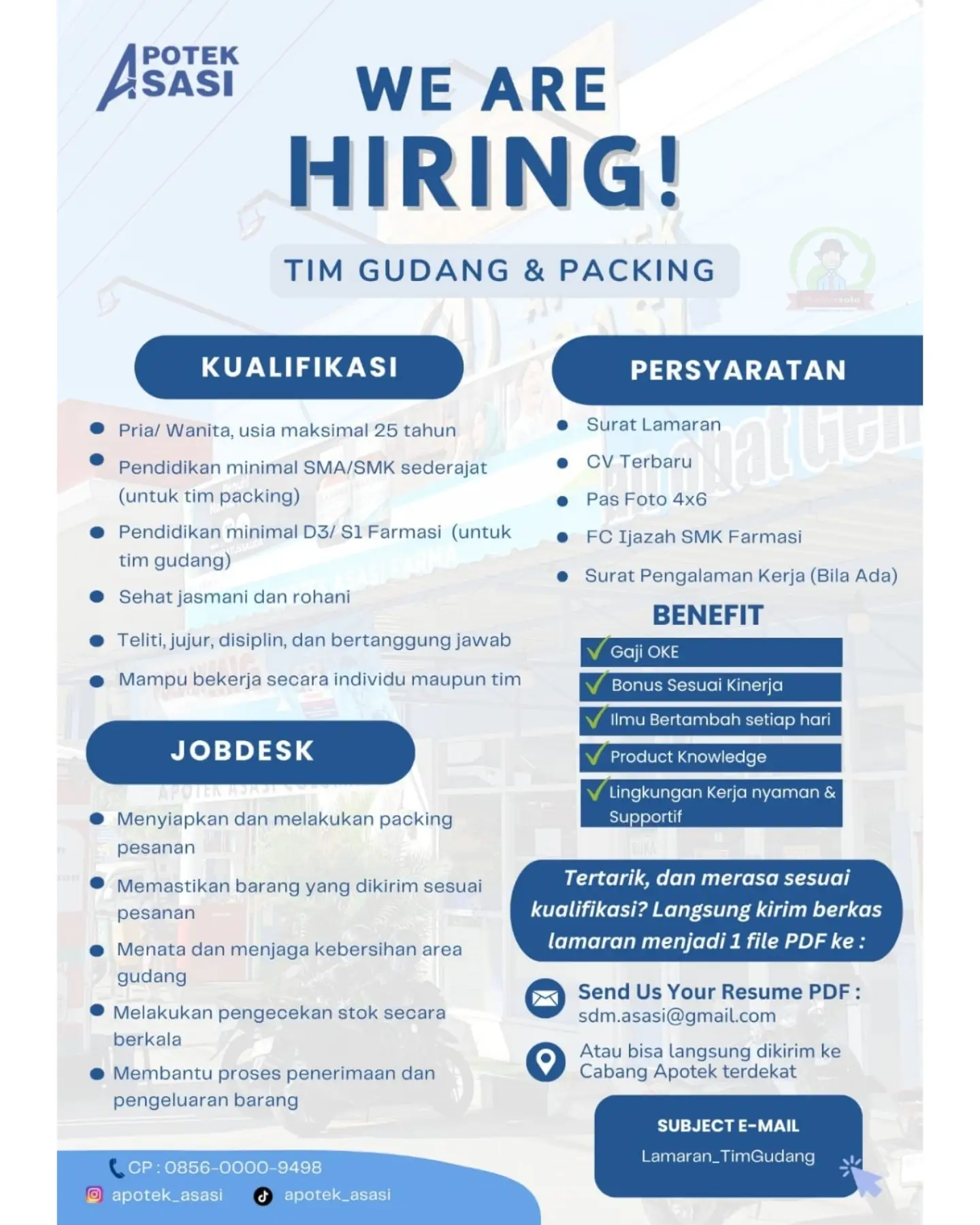 Poster Lowongan Kerja Apotek Asasi Slide 2