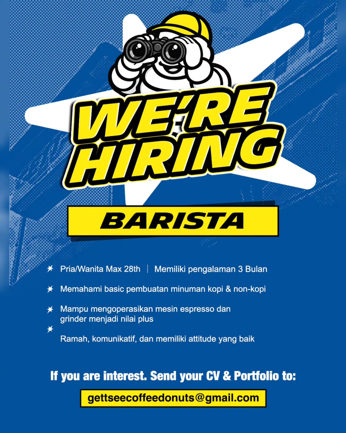 Poster Lowongan Kerja Gettsee Coffee & Donuts Slide 2
