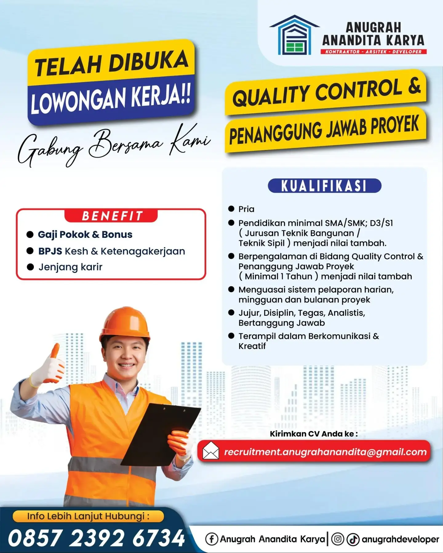Poster Lowongan Kerja Anugrah Anandita Karya Slide 2