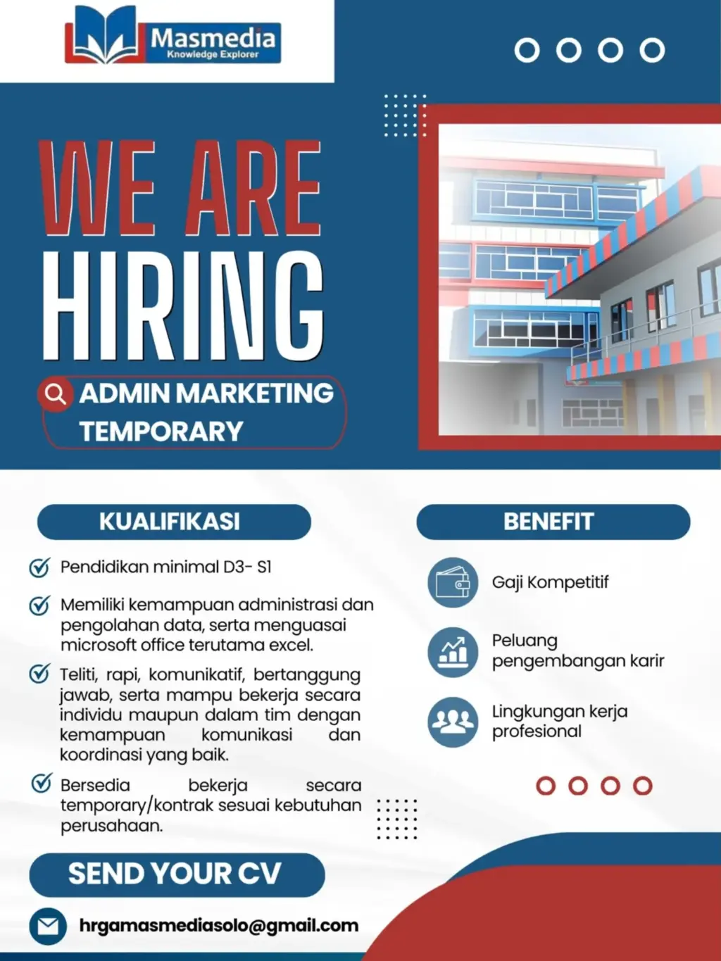 Poster Lowongan Kerja Masmedia Knowledge Explorer Slide 2