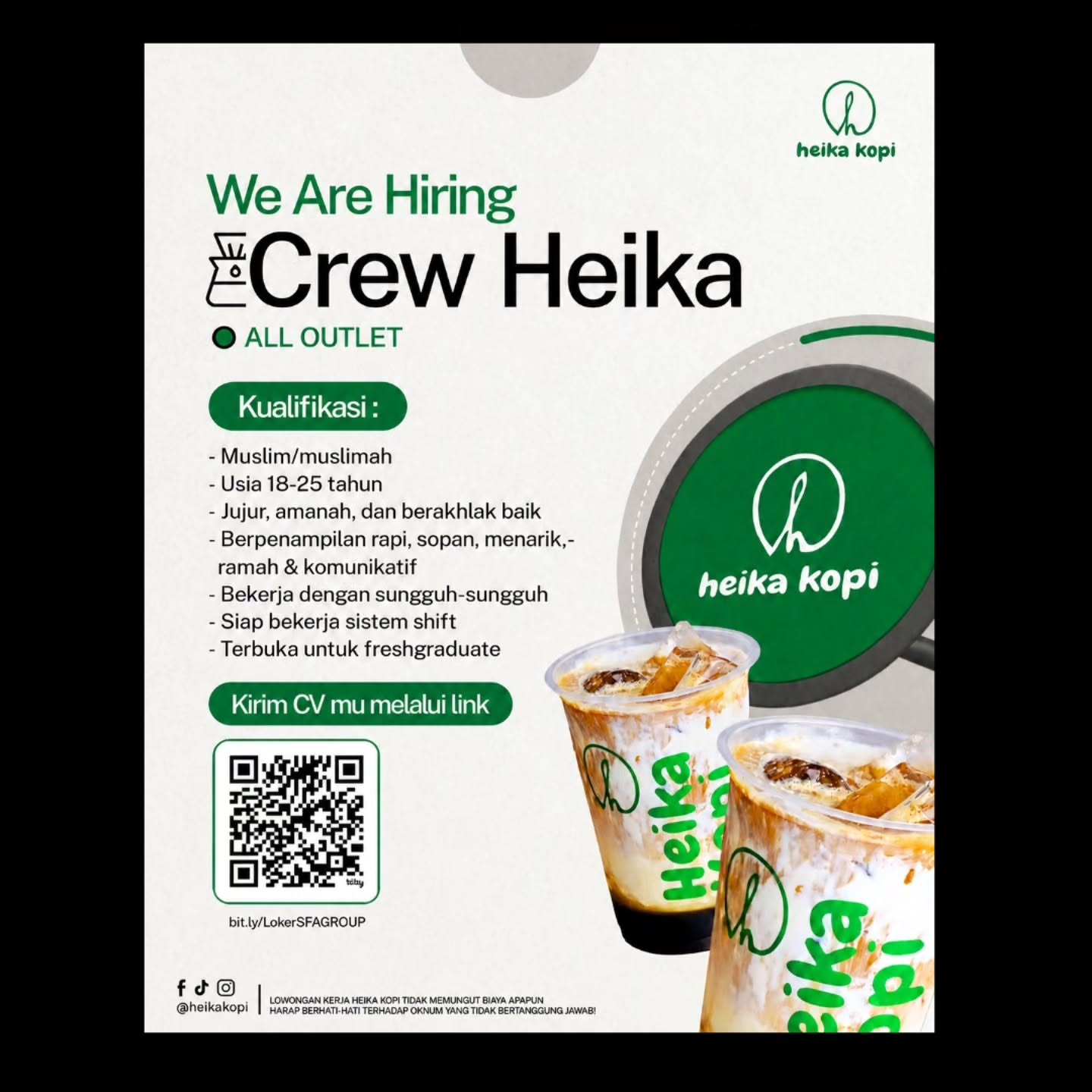 Poster Lowongan Kerja SFA Group (SFA Steak & Resto & Heika Kopi) Slide 2