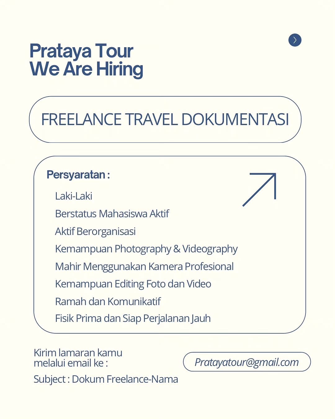 Poster Lowongan Kerja Prataya Tour Slide 2