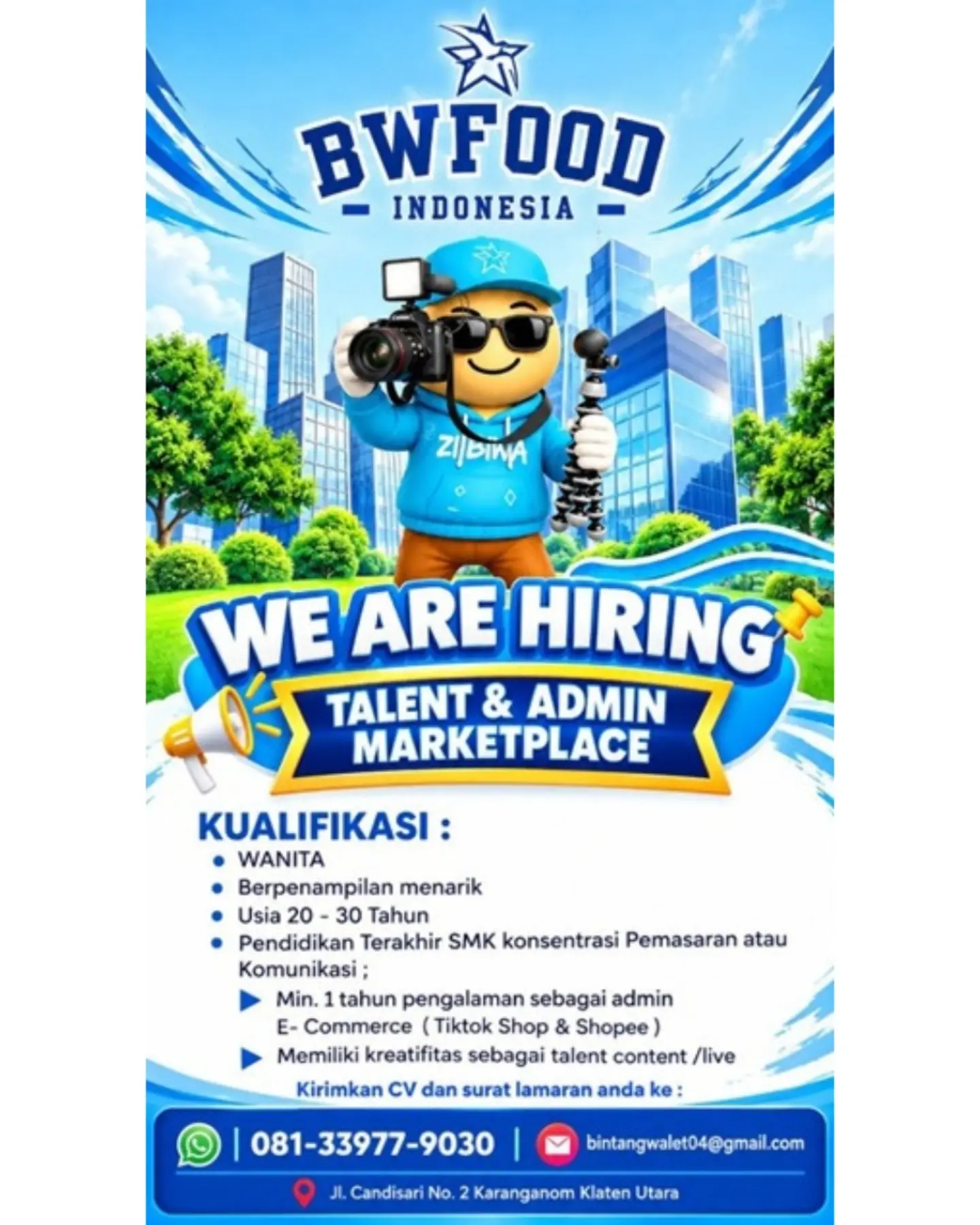 Poster Lowongan Kerja BW Food Indonesia Slide 2