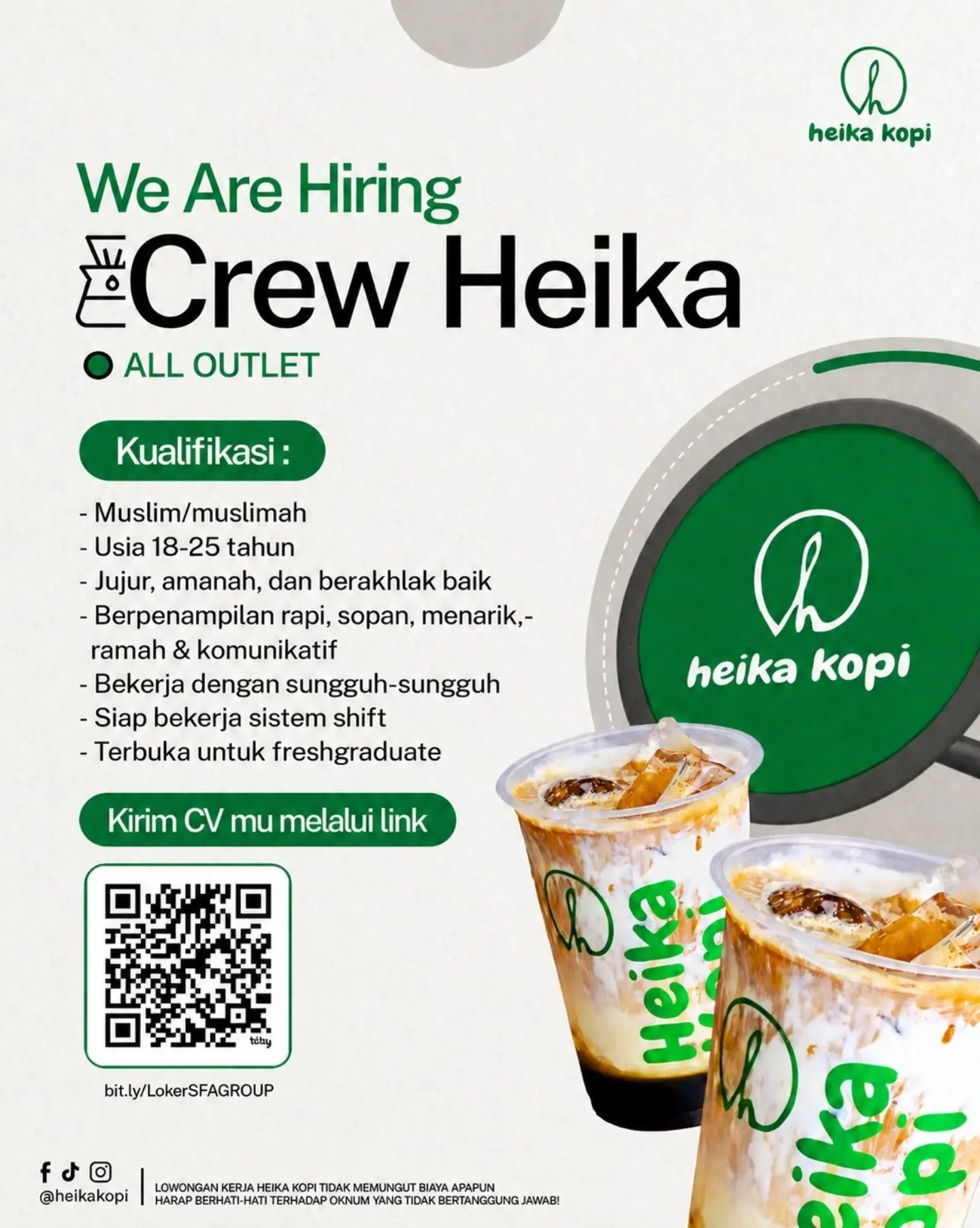 Poster Lowongan Kerja SFA Group (SFA Steak & Resto / Heika Kopi) Slide 2