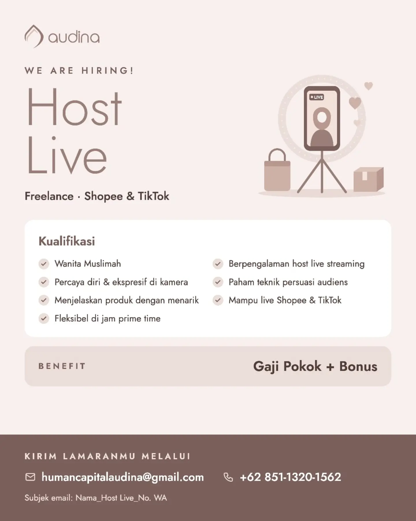 Poster Lowongan Kerja Audina Slide 2