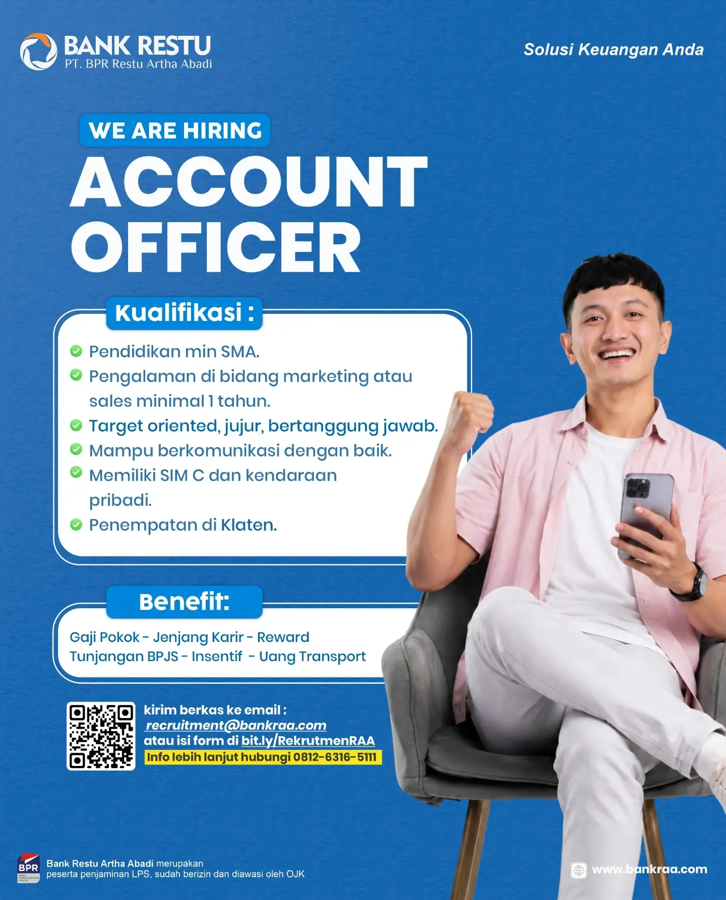 Poster Lowongan Kerja PT BPR Restu Artha Abadi (Bank Restu) Slide 2