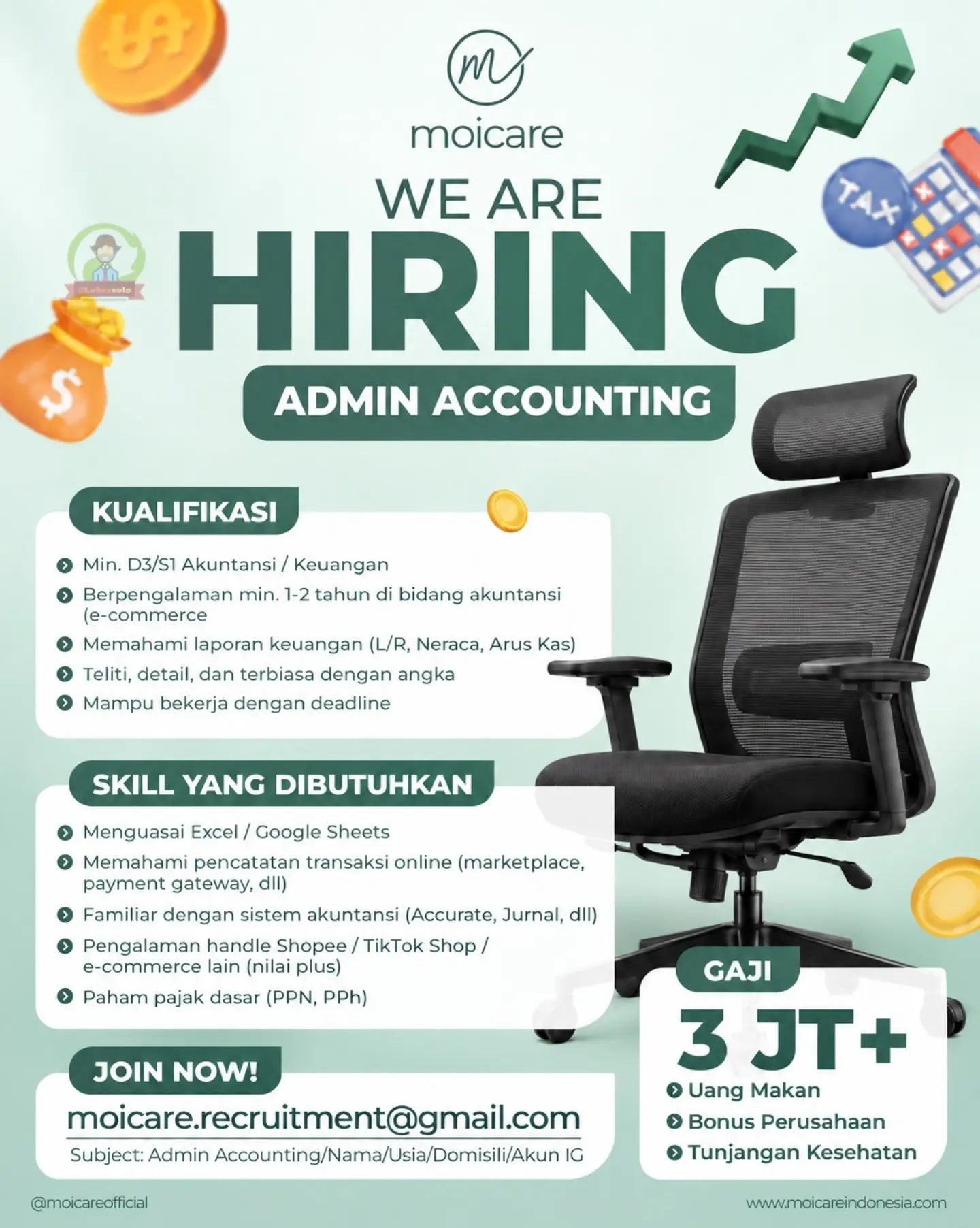 Poster Lowongan Kerja Moicare Slide 2