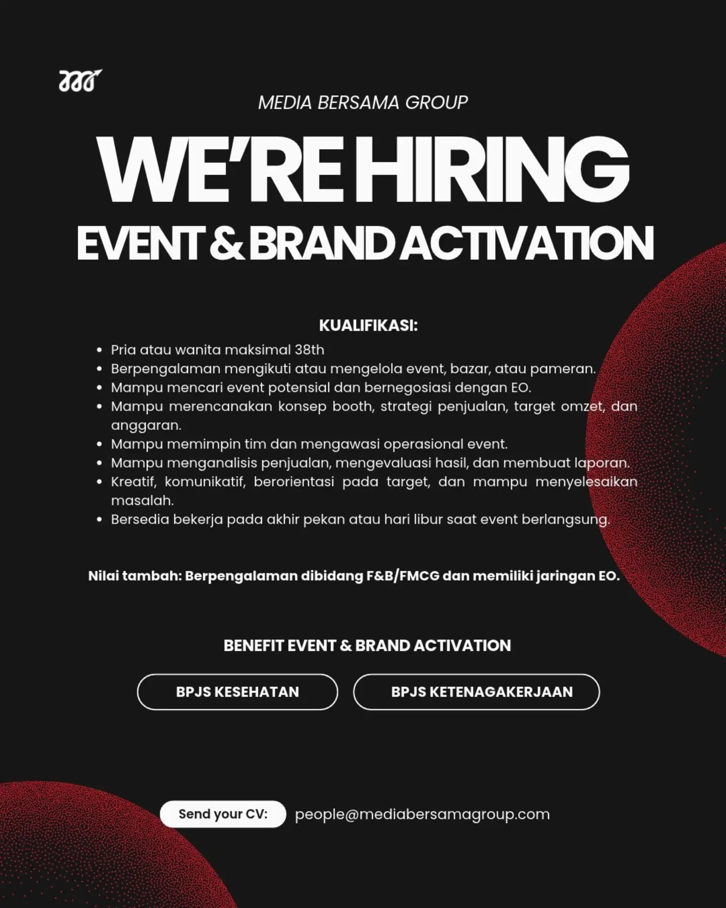 Poster Lowongan Kerja PT Media Bersama Group Slide 2
