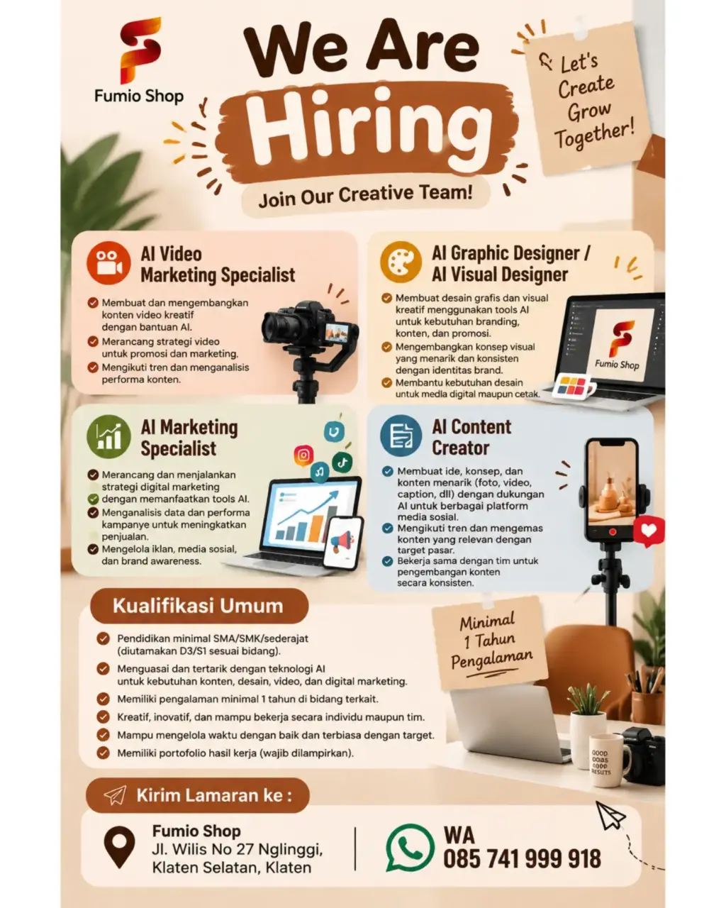 Poster Lowongan Kerja Fumio Shop Slide 2
