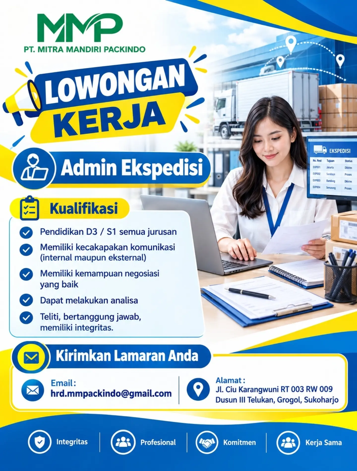 Poster Lowongan Kerja PT Mitra Mandiri Packindo Slide 3