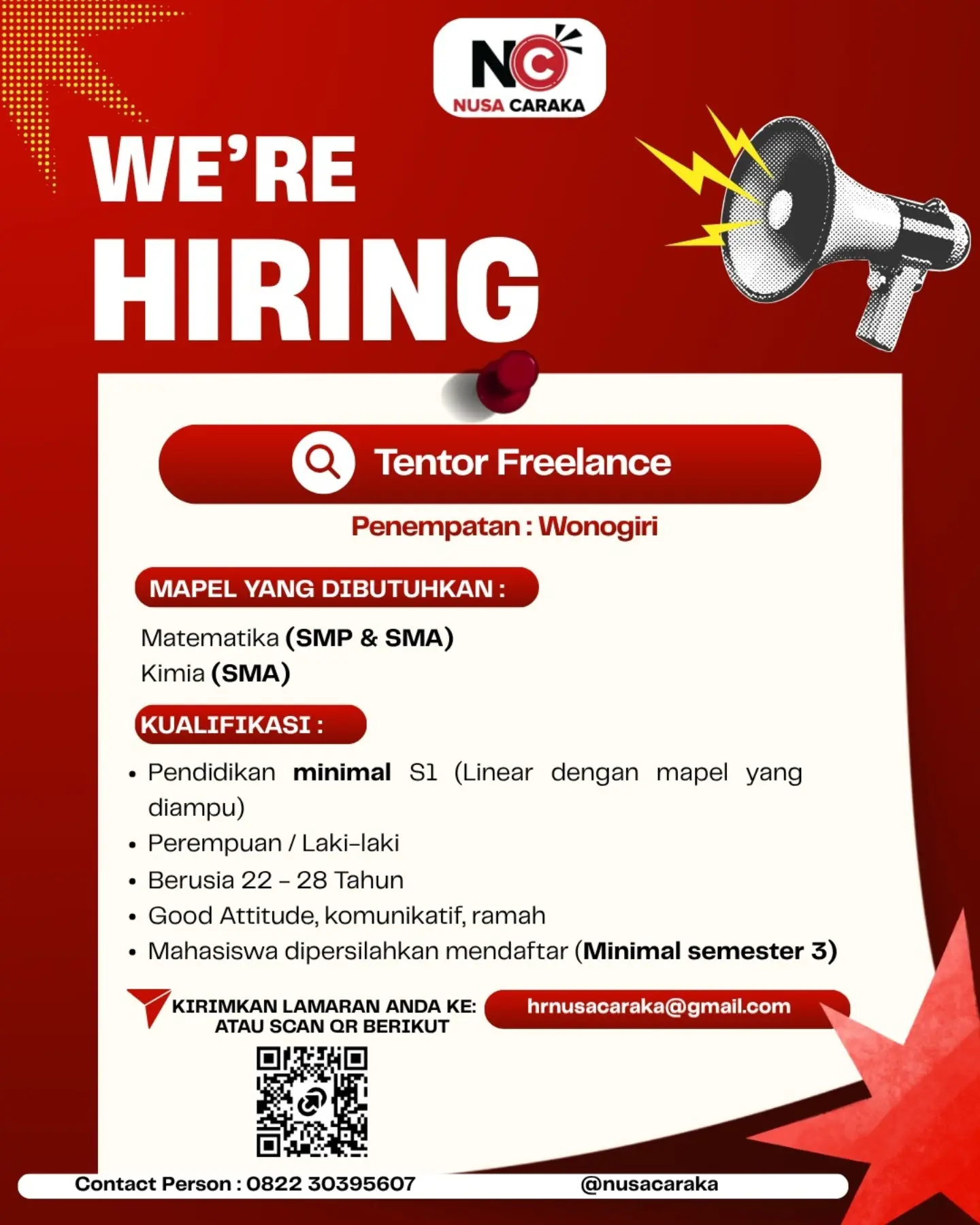 Poster Lowongan Kerja Nusa Caraka Slide 3