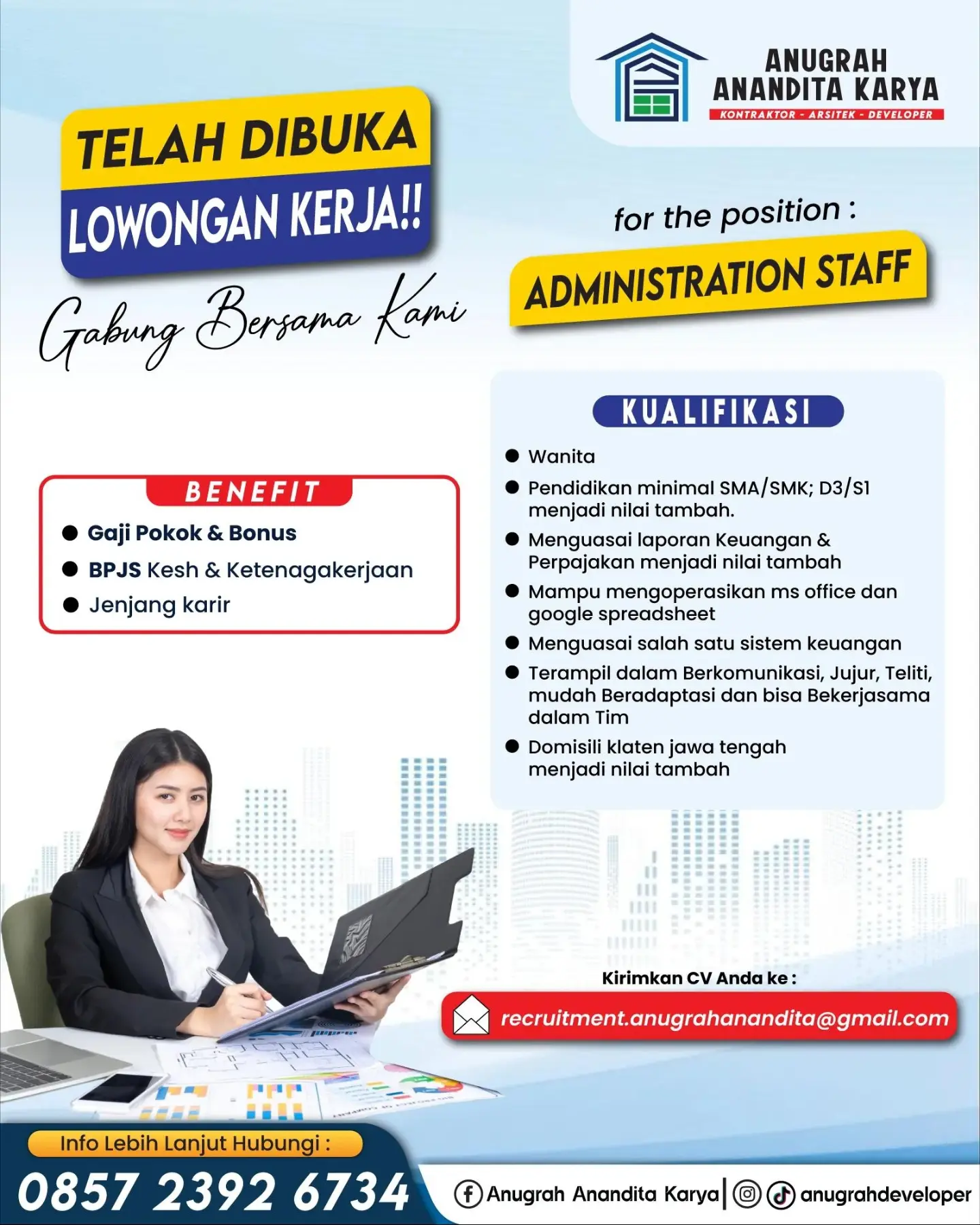 Poster Lowongan Kerja Anugrah Anandita Karya Slide 3